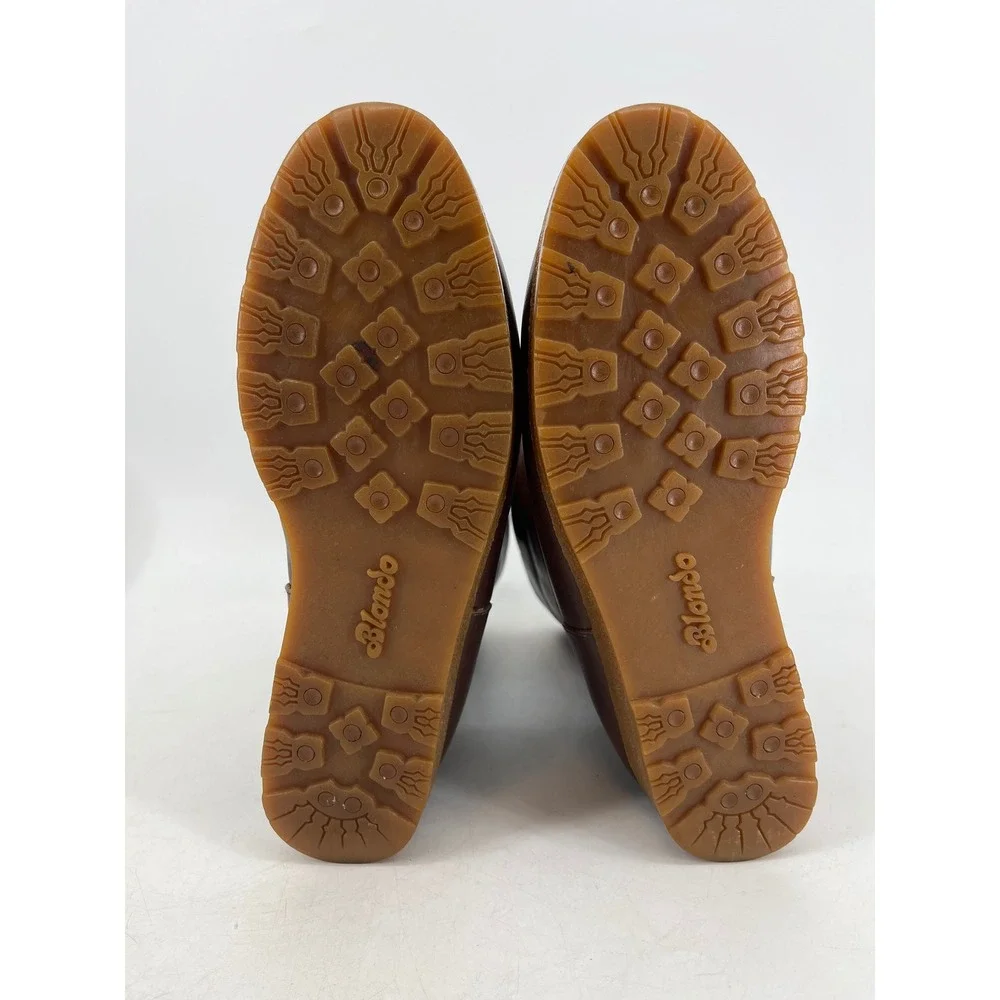 Blondo Mid Calf Winter Boots Womens 11 Brown Leather Quilted Zip Shearling Lined